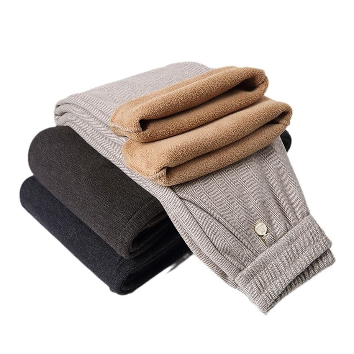 Новые женские брюки среднего возраста осенью и зимой плюшевые шерстяные брюки носят зимнюю одежду мама брюки 60 лет среднего...