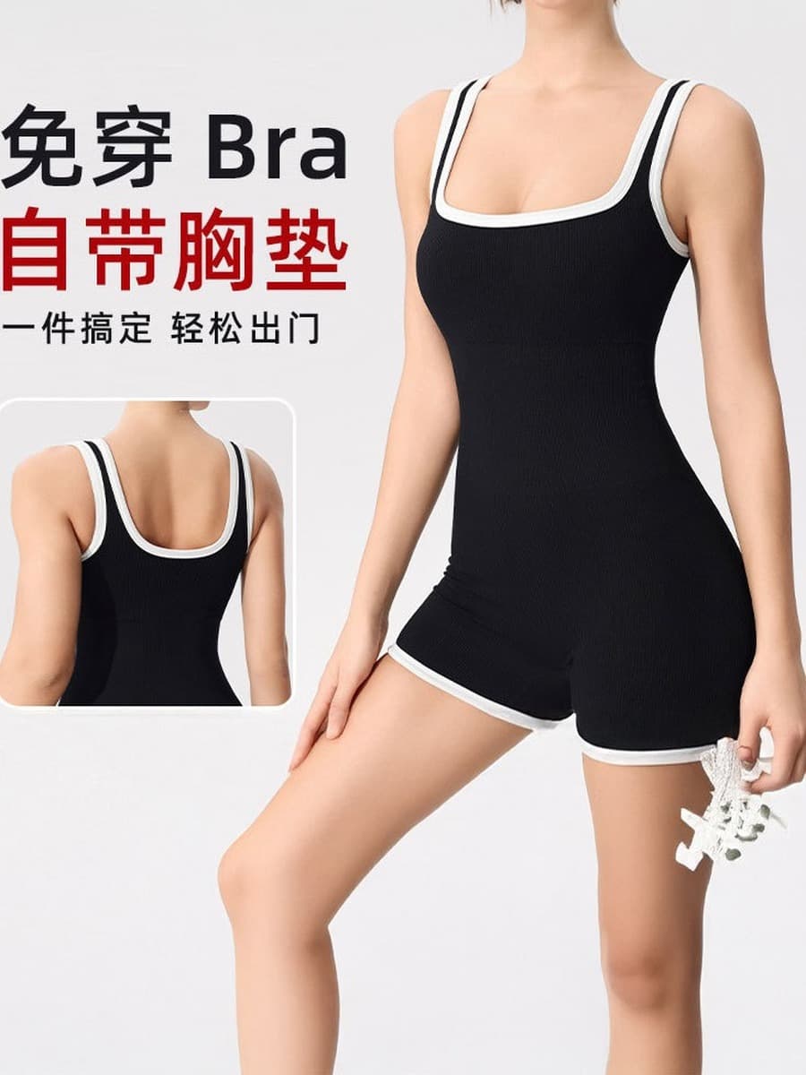 Продвинутого чувству комбинезон для йоги женский фитнес-костюм для красоты спина, танцевальный спортивный обтягивка с...