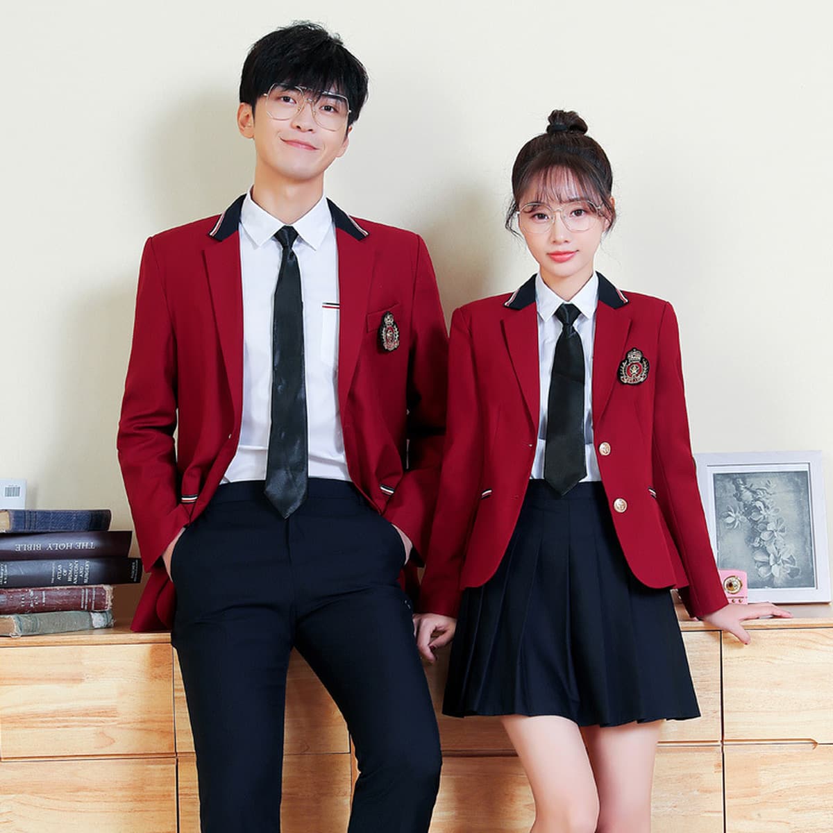 Весна 2022 Новый костюм в Корейском стиле, пиджак в клетку, плиссированная юбка, костюм для студентов, школьная форма, форма...