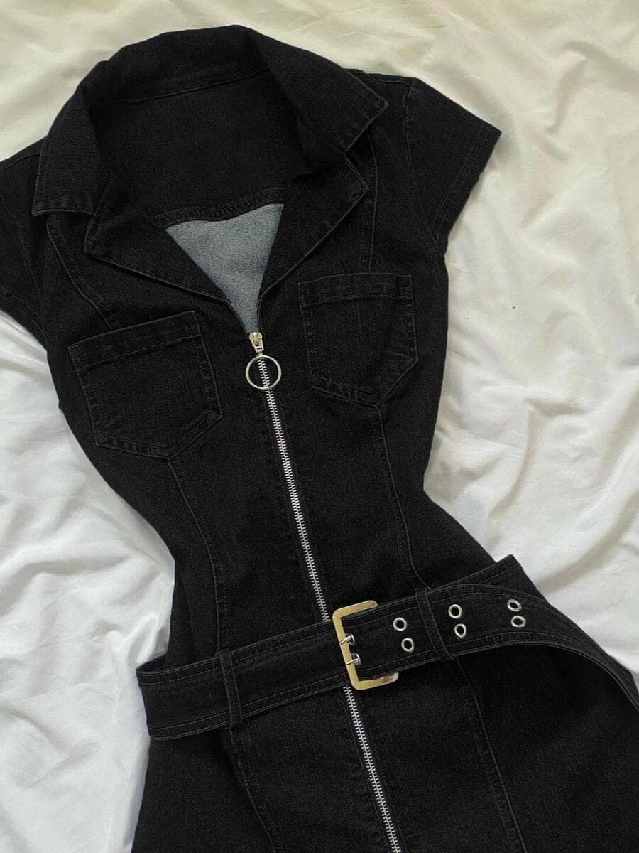 Весенне-летнее новое популярное джинсовое платье без рукавов в стиле ретро для девочек, женская нишевая дизайнерская...