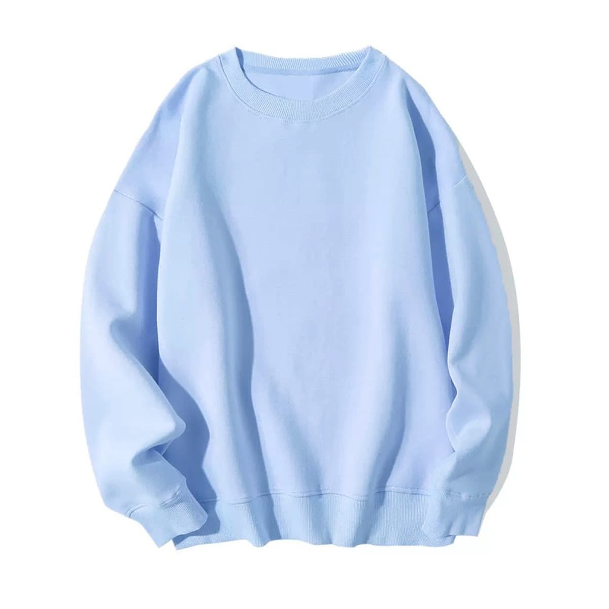 Трансграничная осенне-зимняя верхняя одежда, корейские женские топы, однотонная толстовка с круглым вырезом, свободная...