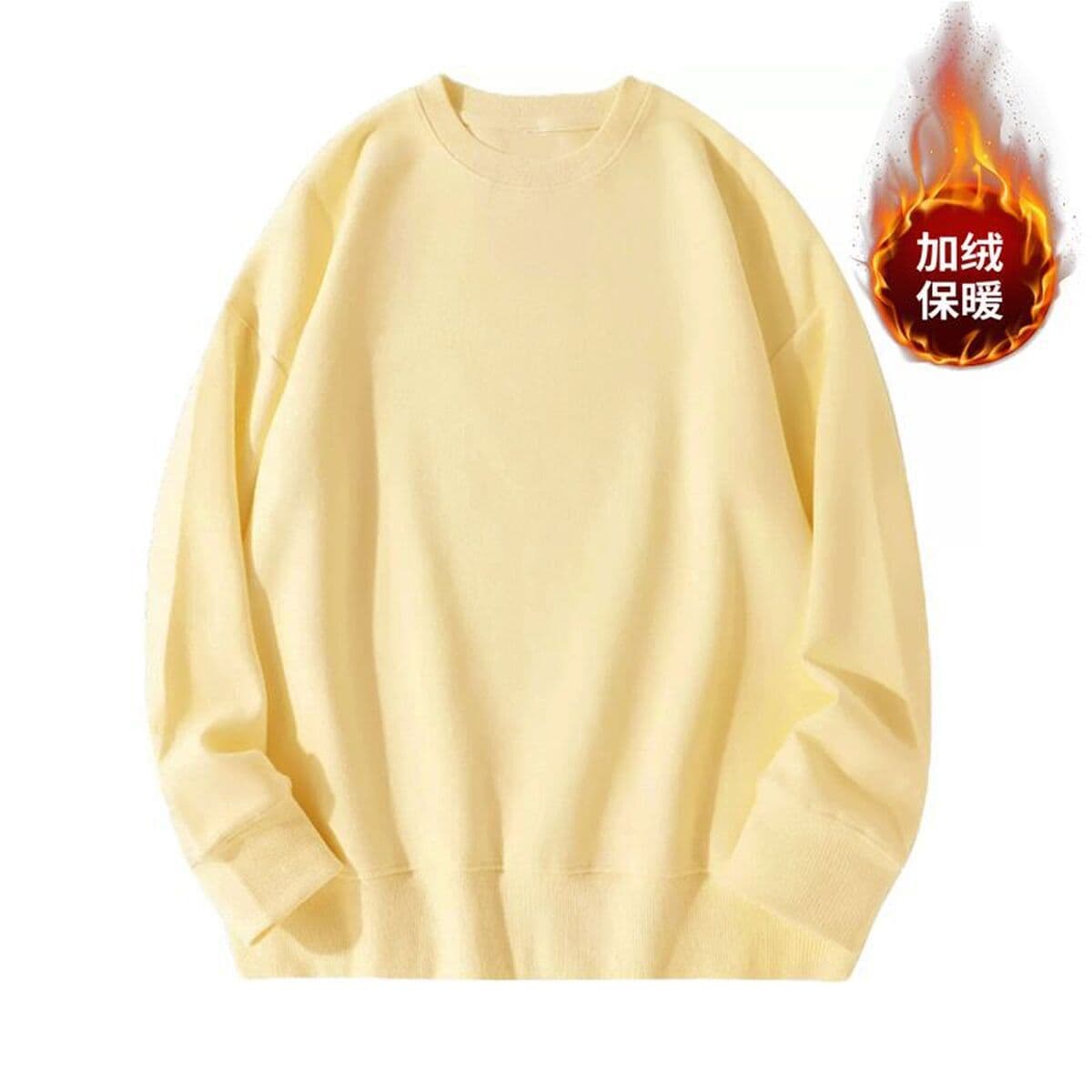 Трансграничная осенне-зимняя верхняя одежда, корейские женские топы, однотонная толстовка с круглым вырезом, свободная...