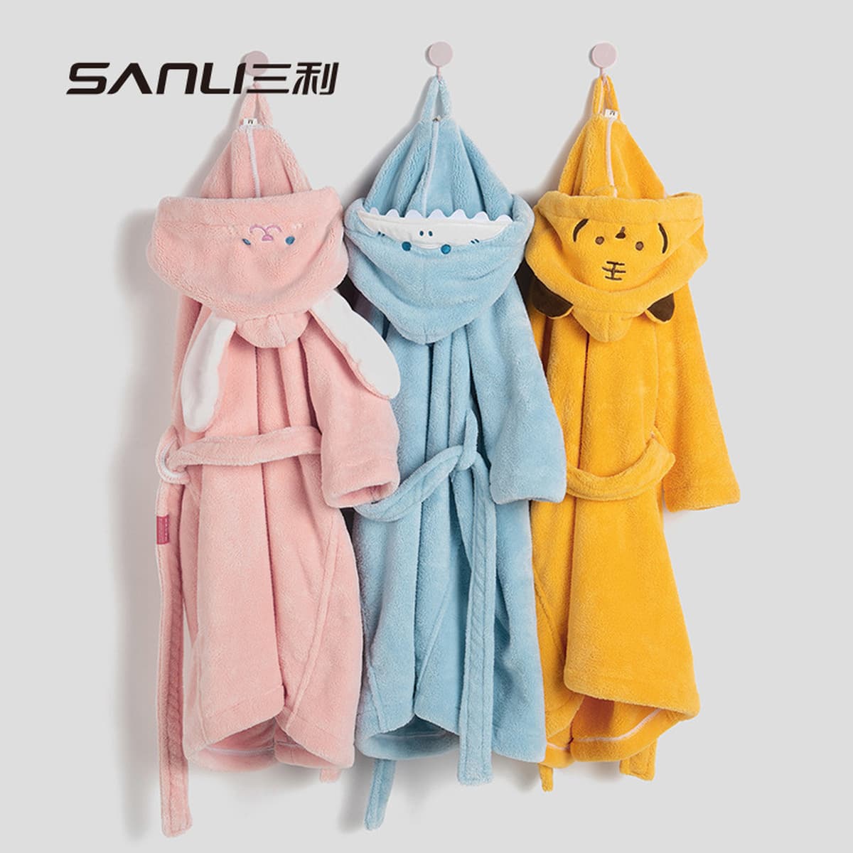 Санли полотенце Детский халат мультфильм халат с капюшоном