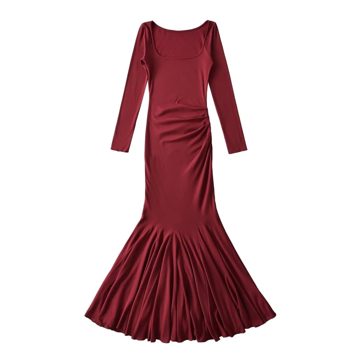 Высокая версия, пошаговое флисовое платье в стиле Лотос, женское осенне-зимнее новое платье-футляр для похудения на талии,...