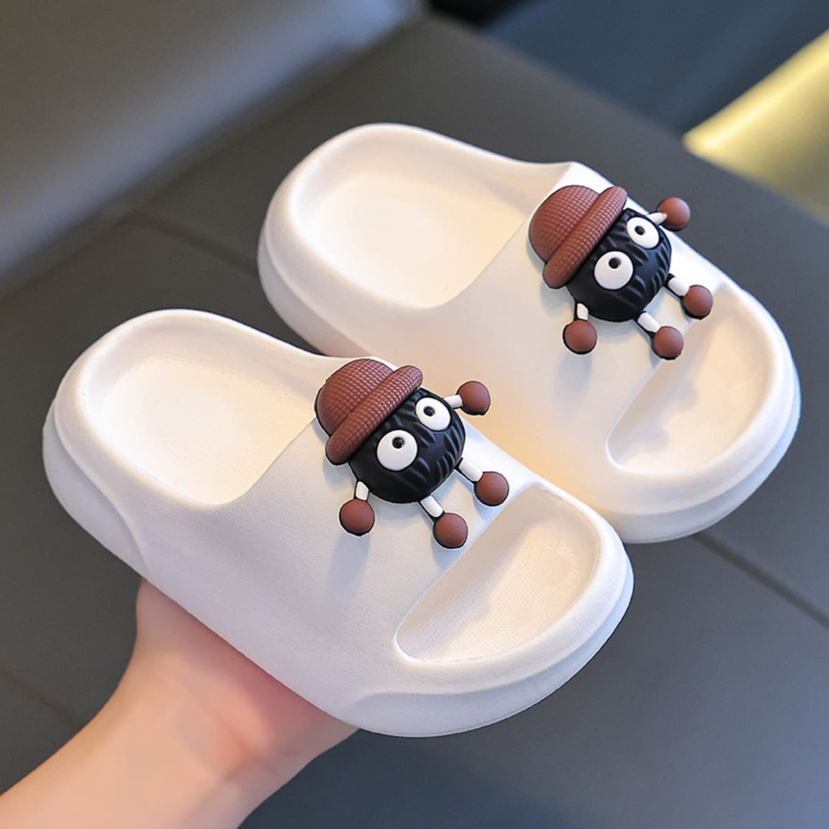 Детские домашние тапочки из ЭВА на толстой подошве, нескользящие, устойчивые к запаху, для использования в помещении, с...