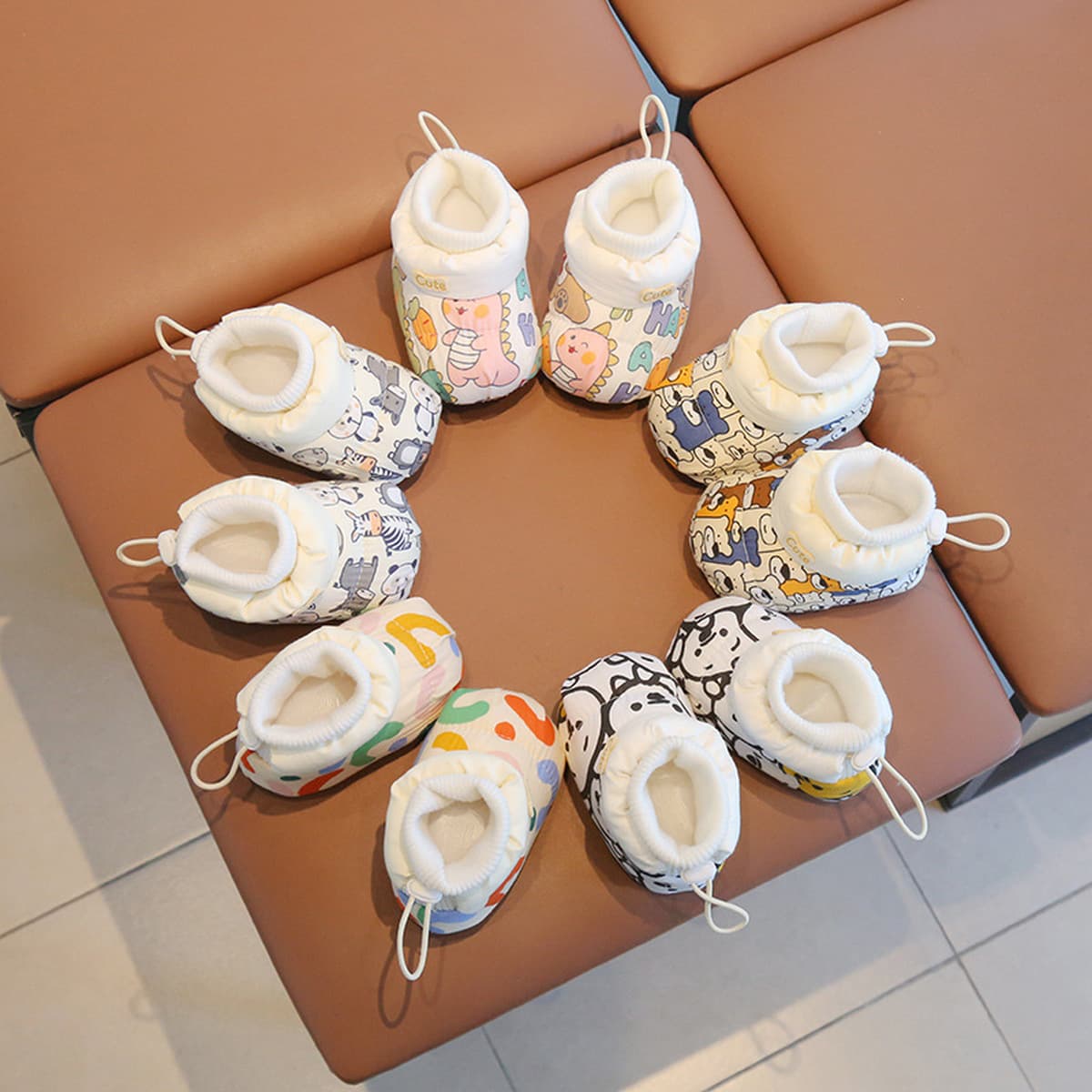 Детская хлопчатобумажная обувь зимой мягкая подошва детская обувь обувь теплая новорожденная обувь предотвращает спады 0-1...