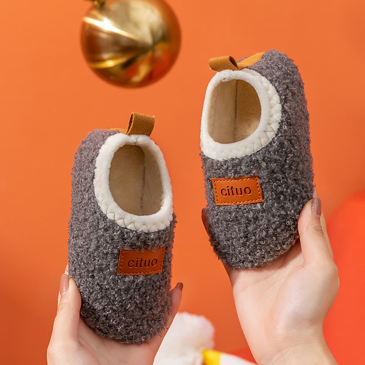 Зимние детские напольные носки, обувь на флисовой подкладке, утолщенная нескользящая Мягкая подошва, щекотная обувь для...