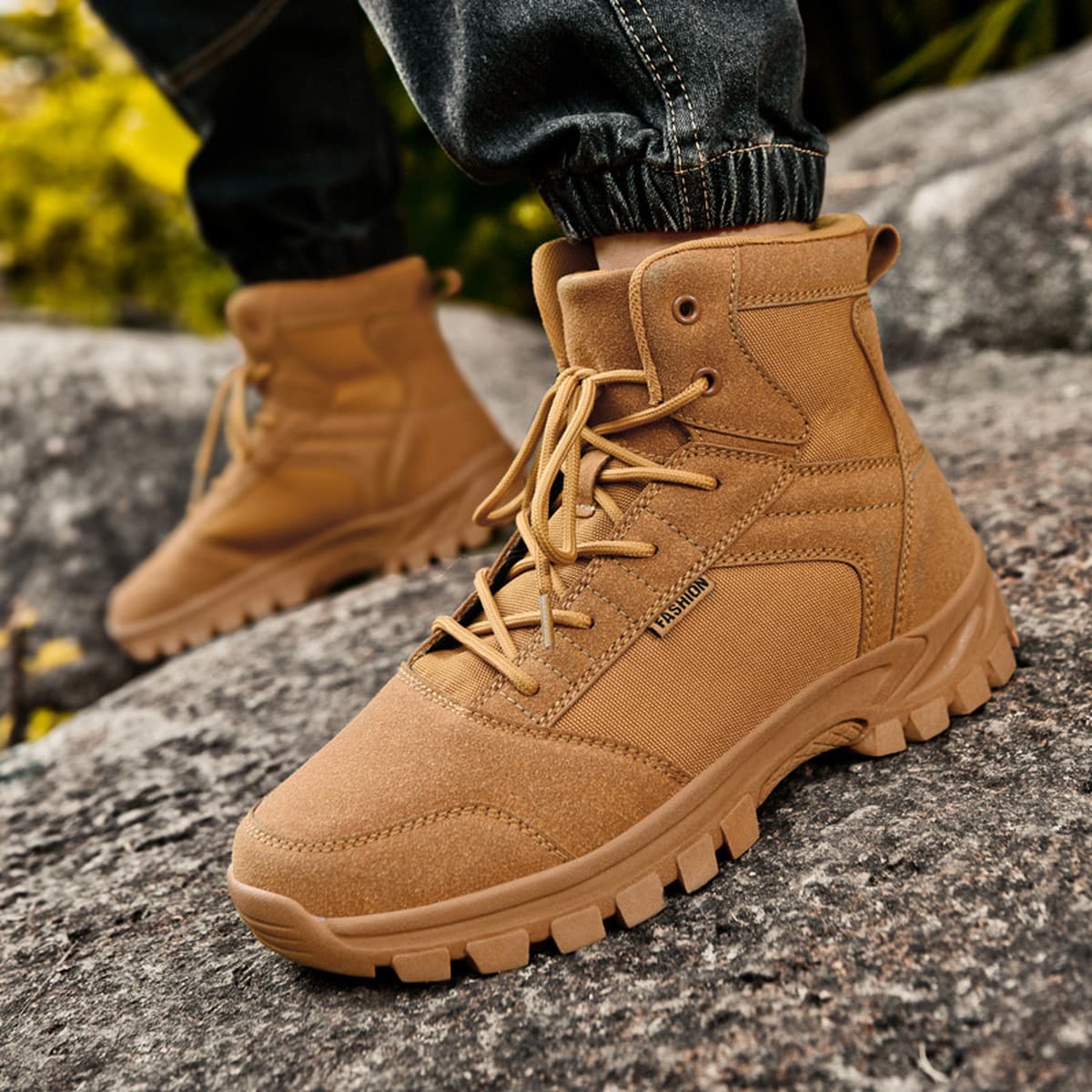 Кроссовки мужские больших размеров для походов, высокие ботинки для пустыни, полевые ботинки для мужчин, специальные ботинки...