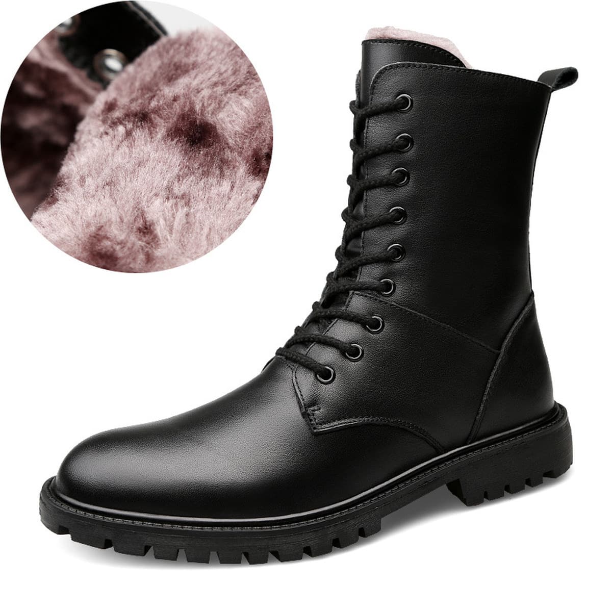 Новые зимние мужские высокие ботинки из воловьего хлопка на флисовой подкладке, высокие теплые ботинки спецназа больших...