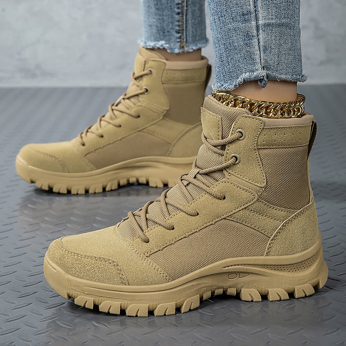 Женские военные ботинки 2025 новые высокие походные ботинки специального отдела пустынные ботинки полевые ботинки готовы к...