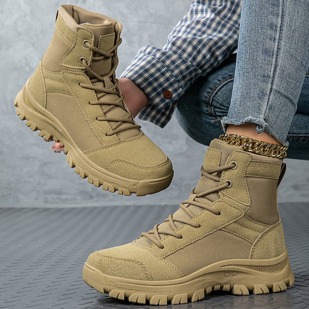 Женские военные ботинки 2025 новые высокие походные ботинки специального отдела пустынные ботинки полевые ботинки готовы к...