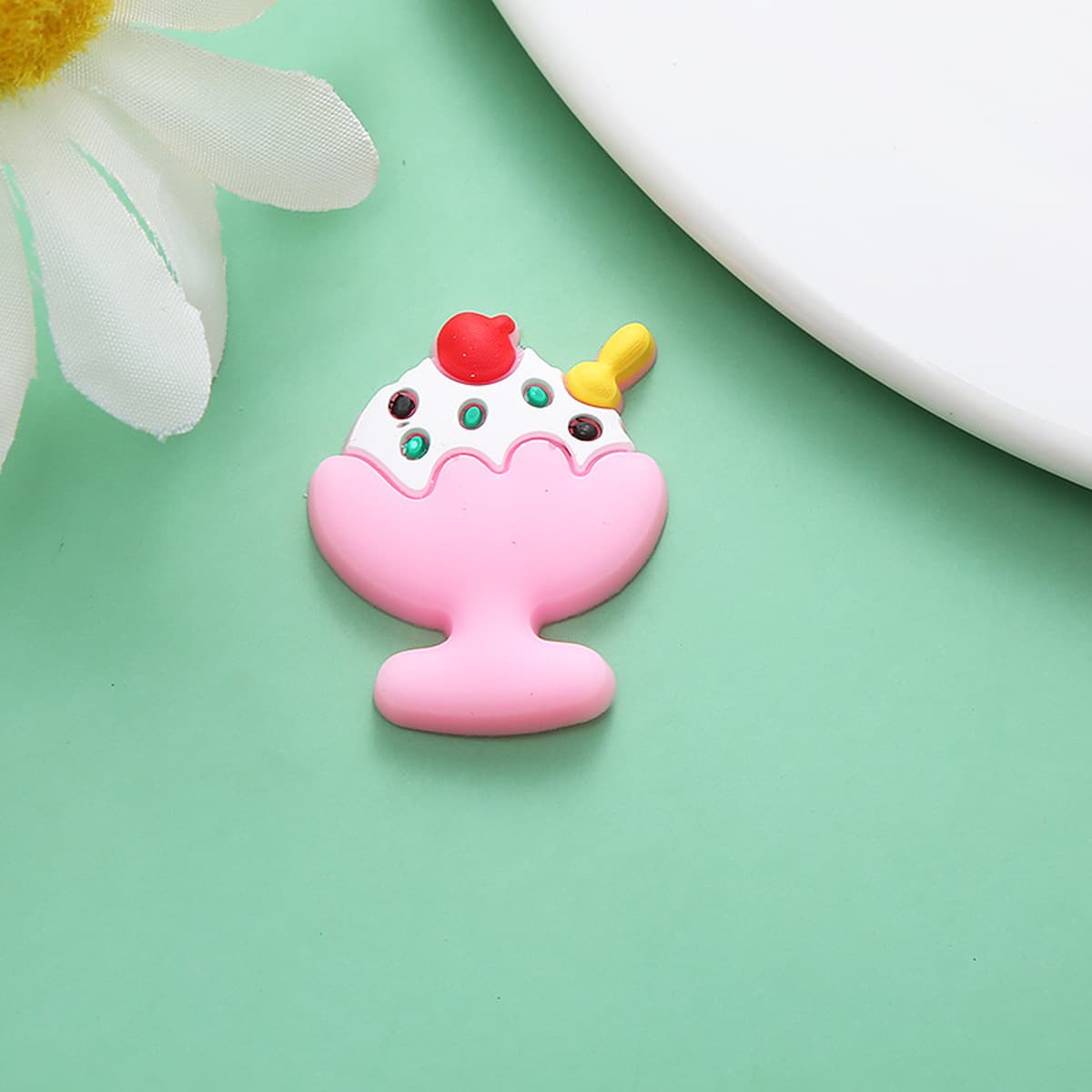 Креативные отверстия обувь аксессуары декоративные мультфильм милый мороженое ПВХ мягкие резиновые аксессуары для рукоделия...