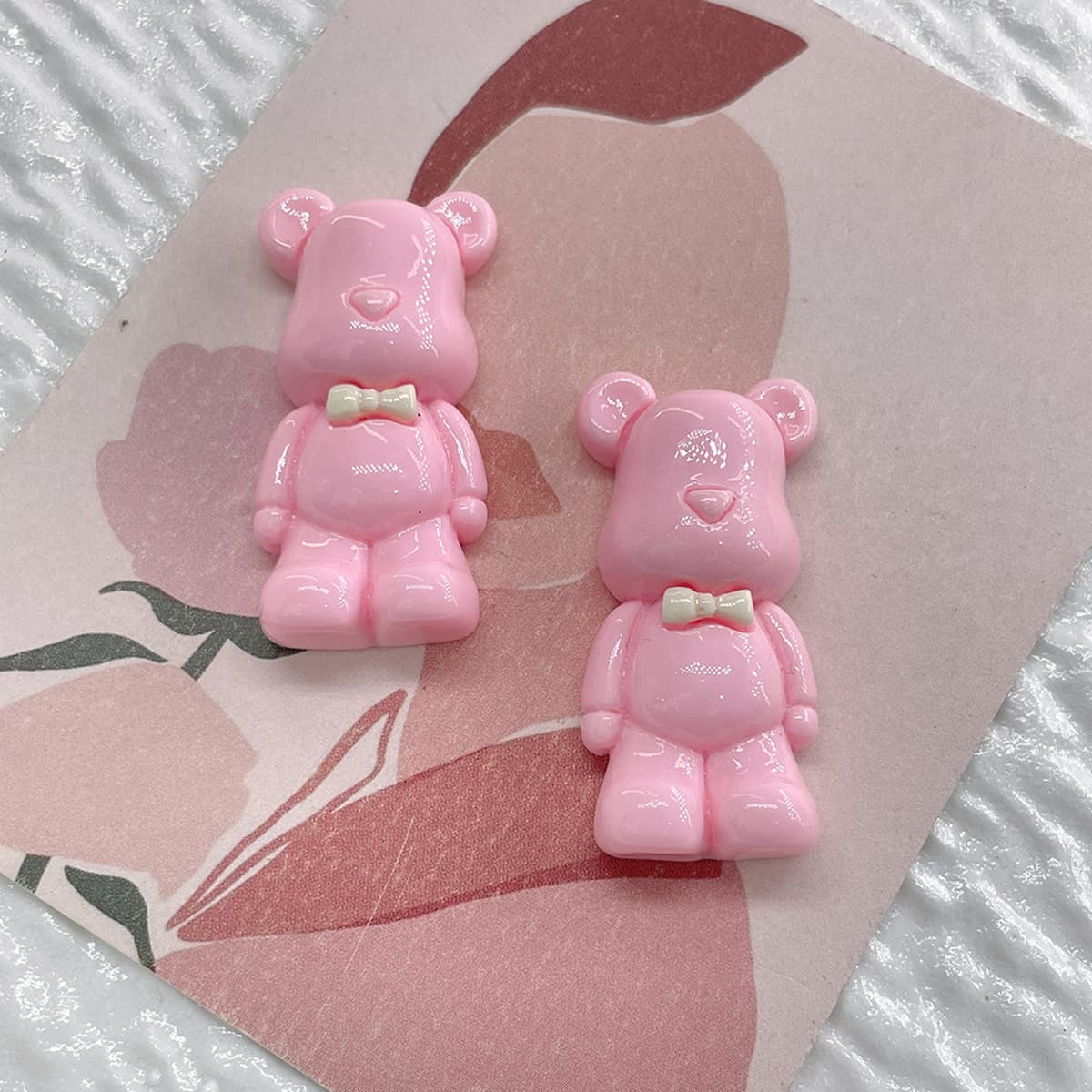 Мультяшный бантик с допамином, медведь, смола, маленькие аксессуары, чехол для мобильного телефона «сделай сам», пряжка для...