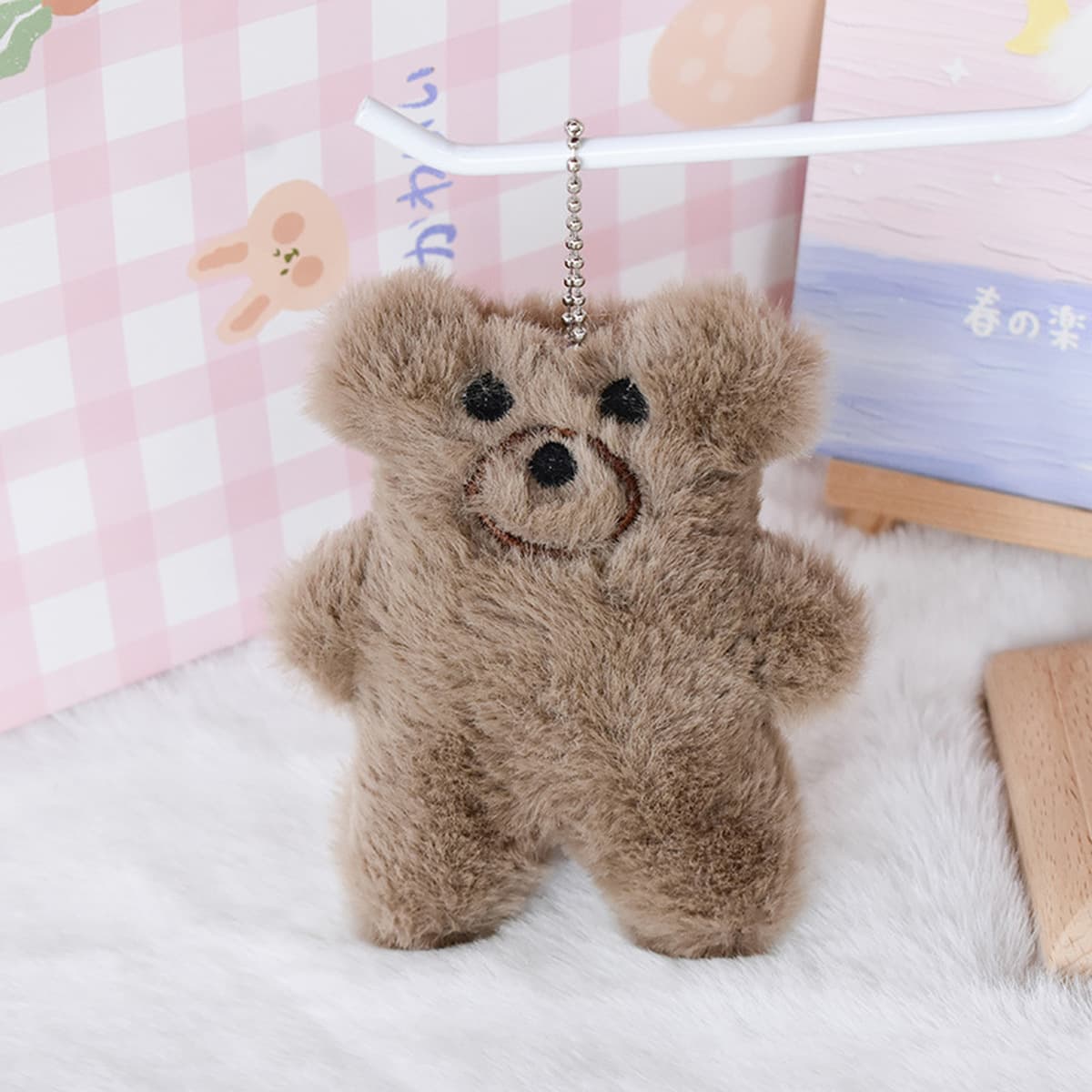 Мультяшная скрипучая плюшевая подвеска, кукла, головной убор, брошь, сумка, обувь, декоративные аксессуары, подвесные...