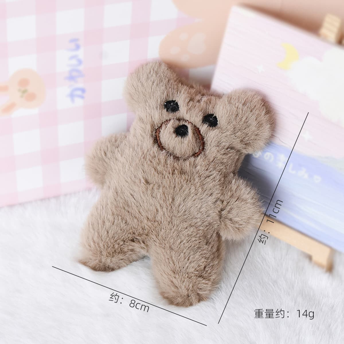 Мультяшная скрипучая плюшевая подвеска, кукла, головной убор, брошь, сумка, обувь, декоративные аксессуары, подвесные...