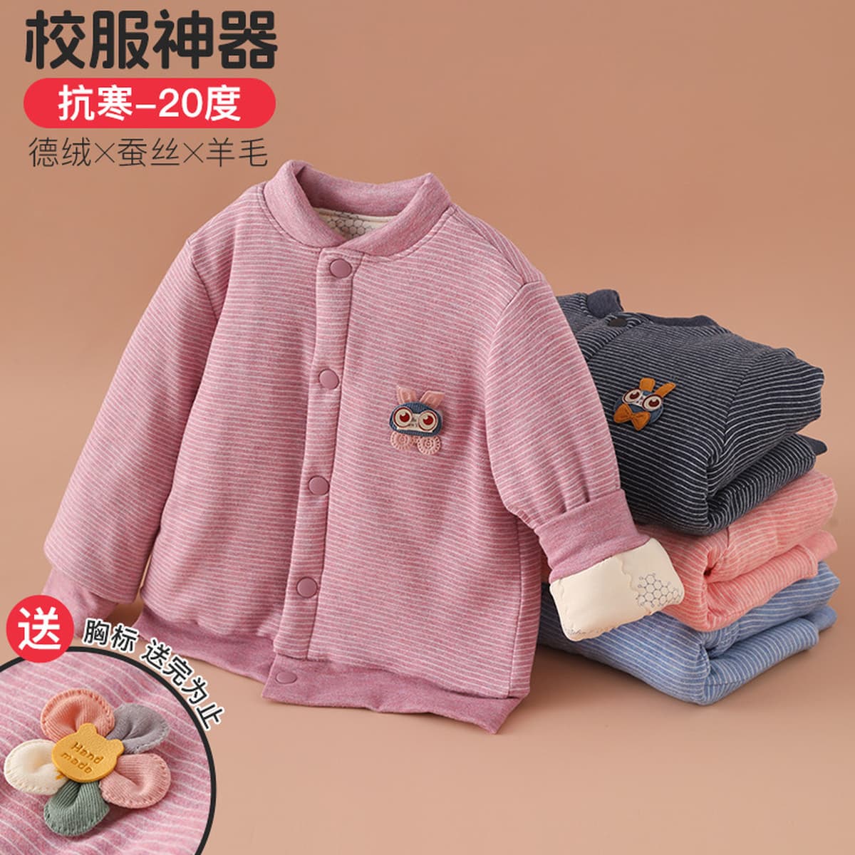 Зимняя хлопчатобумажная куртка для девочек шерстяная шерсть для мальчиков толстая хлопчатобумажная одежда для детей теплая...