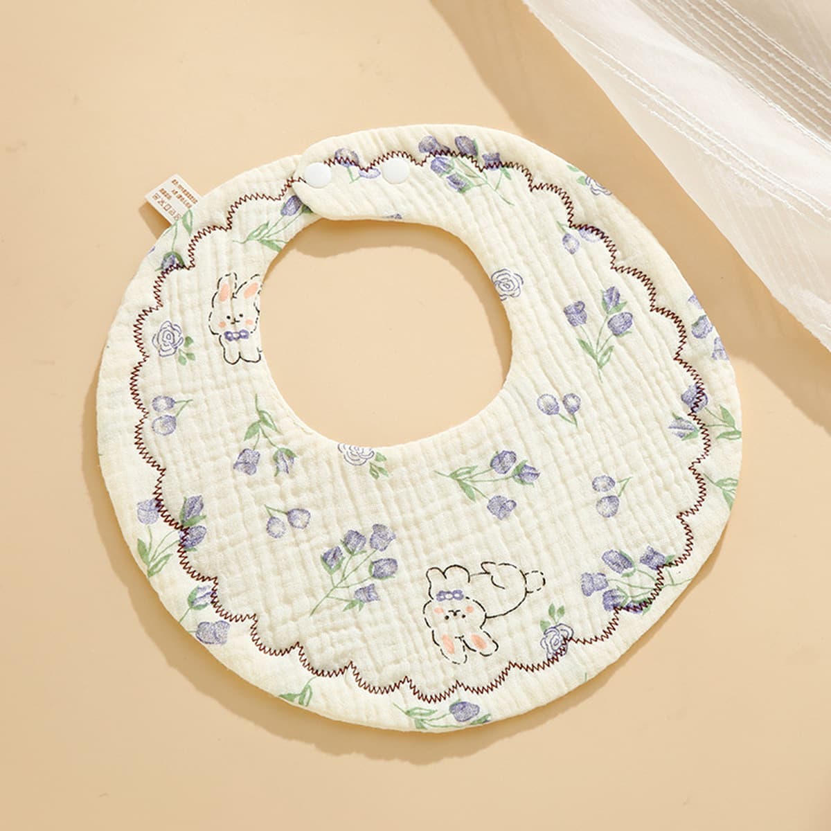 Детские нагрудники класса А, шестислойные круглые детские нагрудники с героями мультфильмов для новорожденных из чистого...