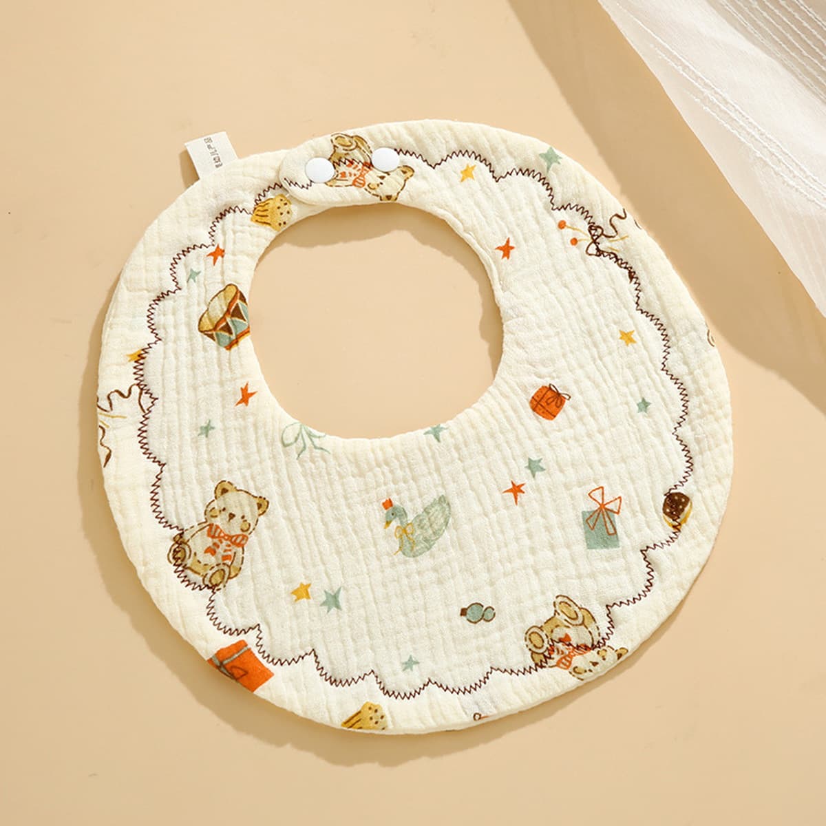 Детские нагрудники класса А, шестислойные круглые детские нагрудники с героями мультфильмов для новорожденных из чистого...