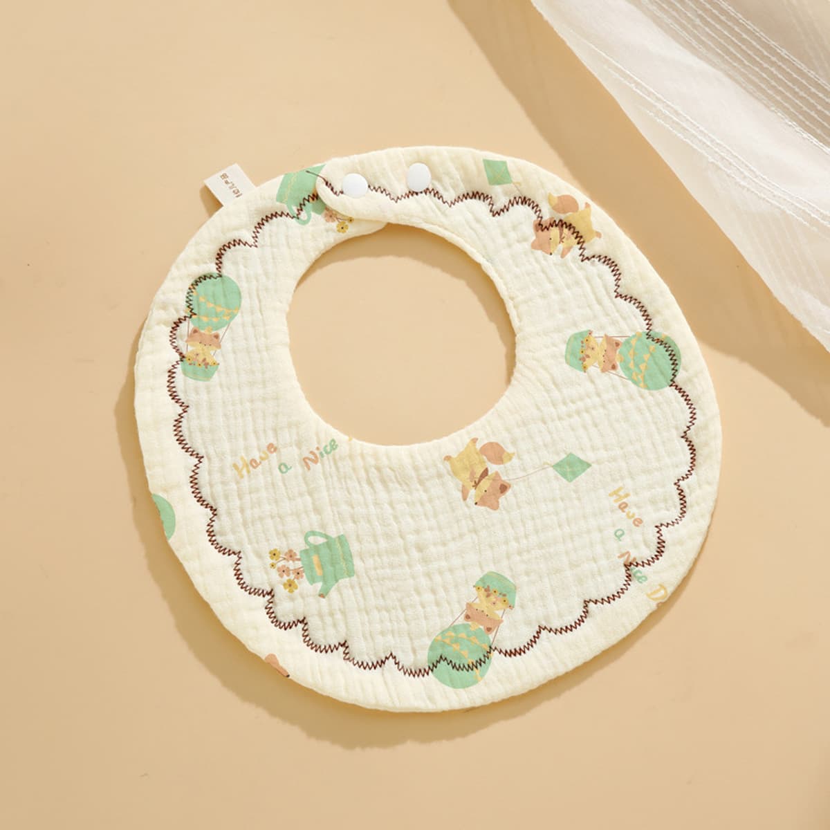 Детские нагрудники класса А, шестислойные круглые детские нагрудники с героями мультфильмов для новорожденных из чистого...