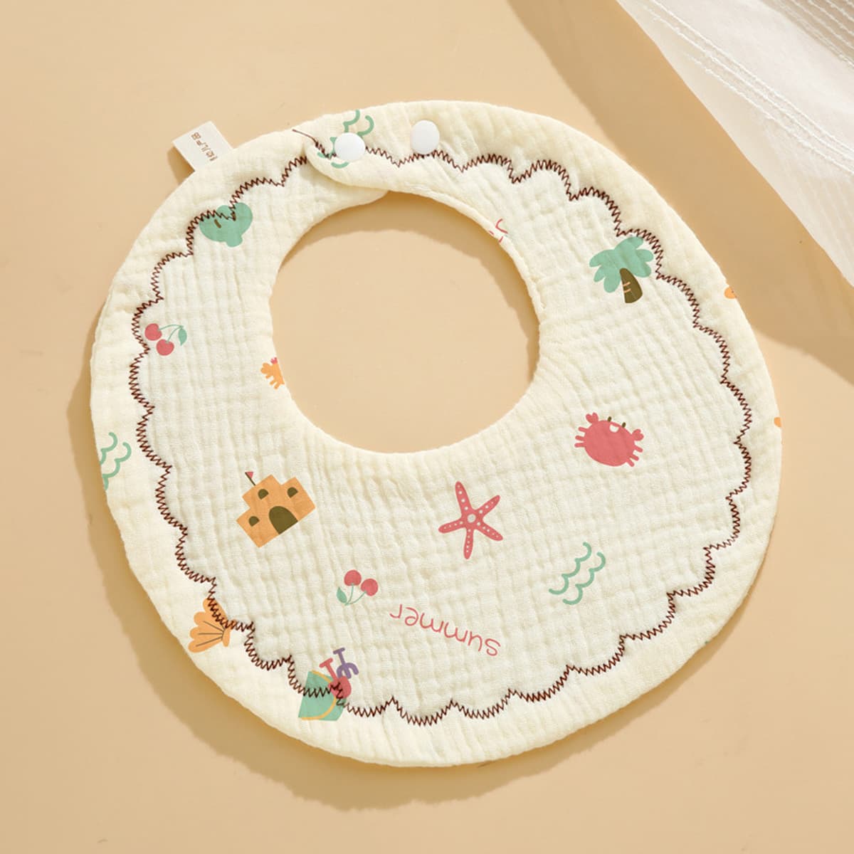 Детские нагрудники класса А, шестислойные круглые детские нагрудники с героями мультфильмов для новорожденных из чистого...