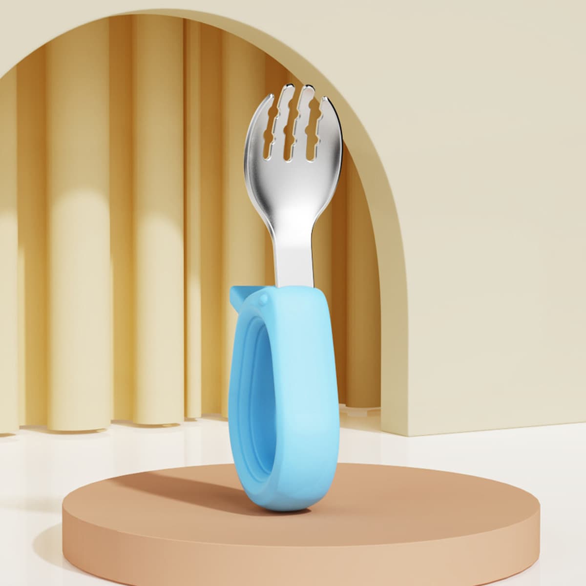 Детская ложка набор Детская ложка с короткой ручкой вилочная ложка 316 из нержавеющей стали колена дрессировка для детей