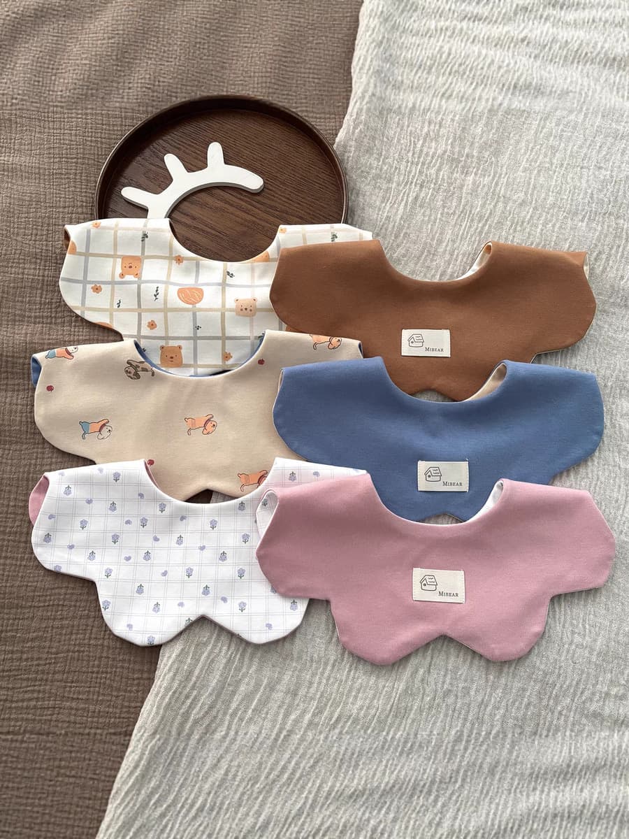 Двусторонний увеличенный водонепроницаемый нагрудник Yiwanbao для младенцев 0-2 лет, тип A, из чистого хлопка