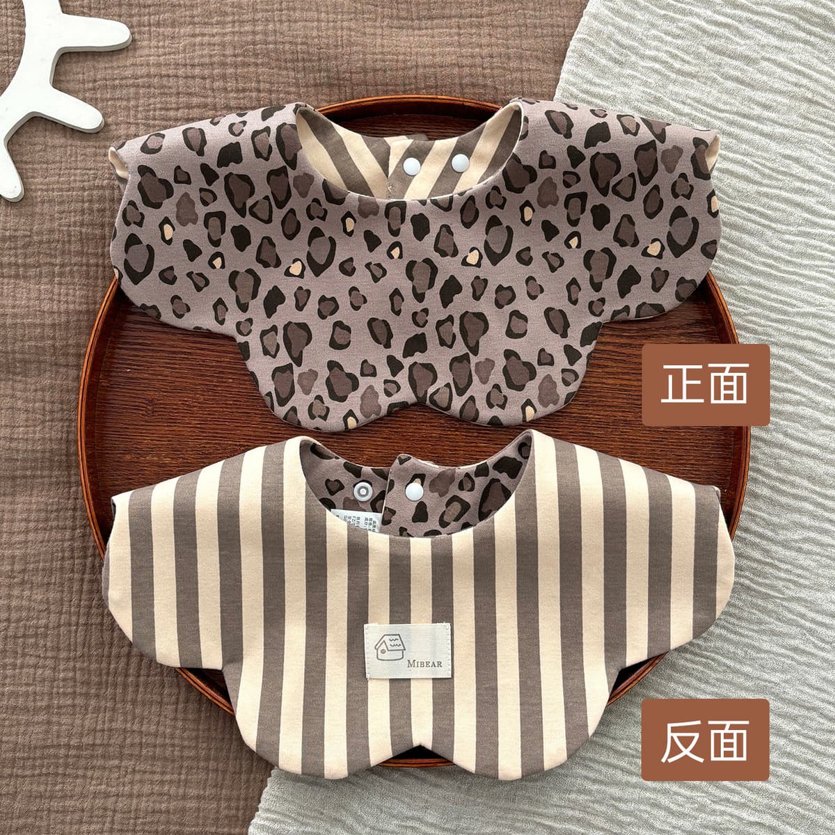 Двусторонний увеличенный водонепроницаемый нагрудник Yiwanbao для младенцев 0-2 лет, тип A, из чистого хлопка