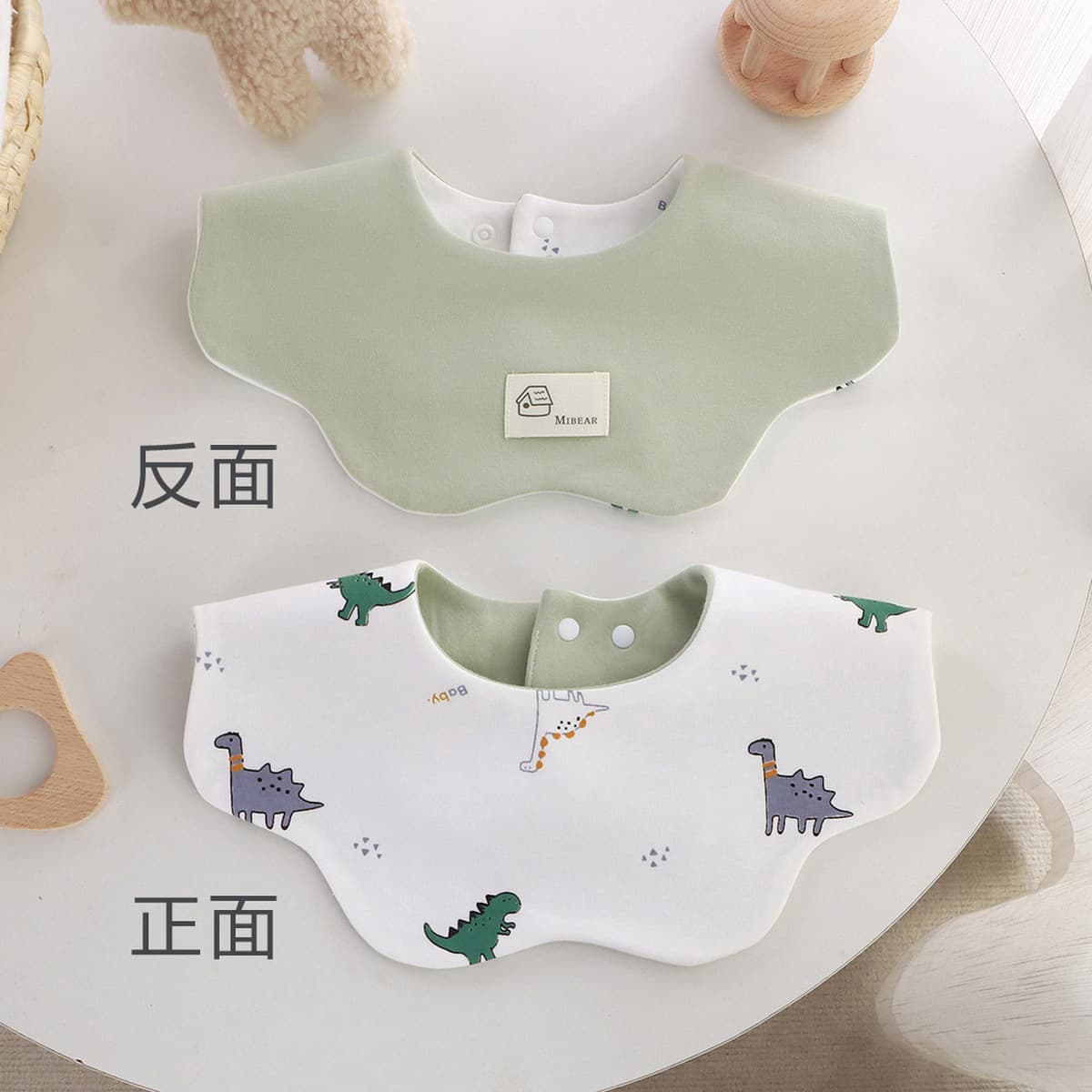 Двусторонний увеличенный водонепроницаемый нагрудник Yiwanbao для младенцев 0-2 лет, тип A, из чистого хлопка