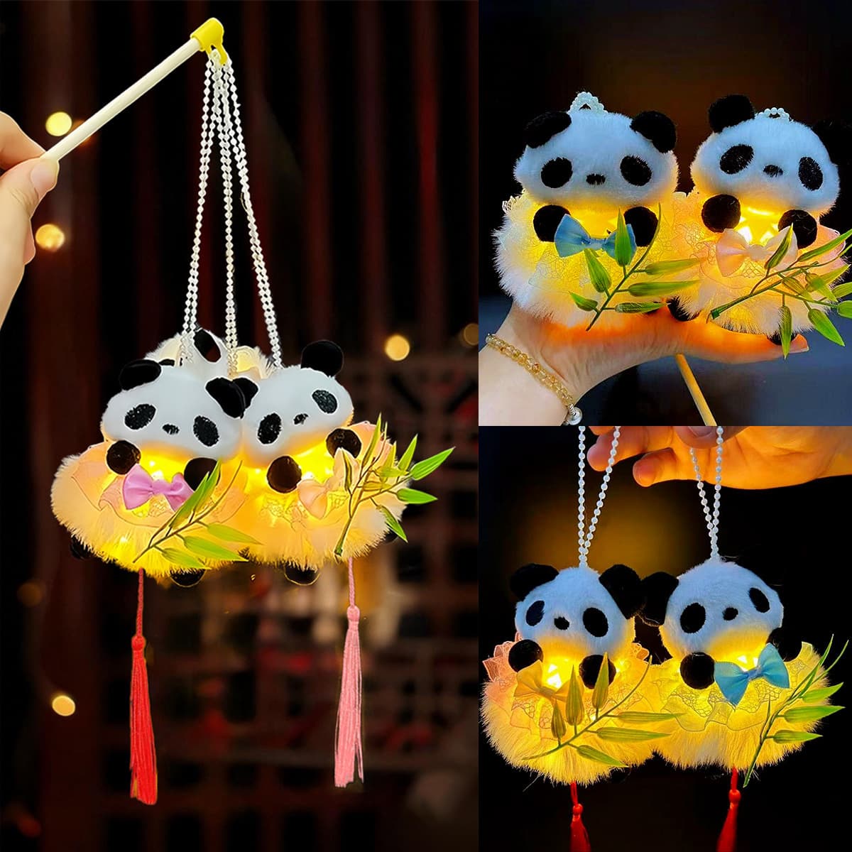 Модные новогодние фонарики из перьев, фонарики из нефрита в виде кролика к фестивалю середины осени, готовые изделия для...