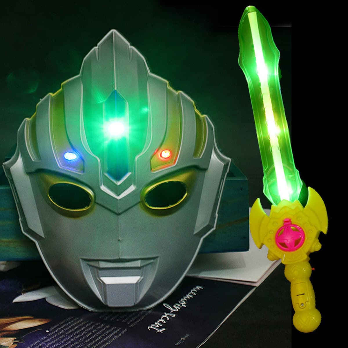 Меч-флэш, лазерная маска серии Ultra, детский меч-трансформер, светящаяся вспышка, пистолет, игрушечный меч для мальчиков