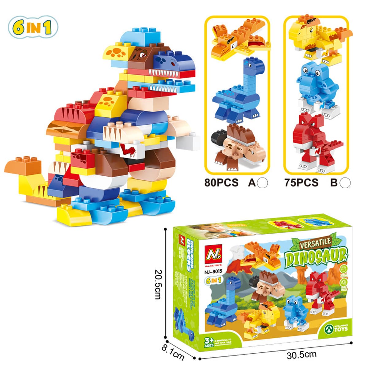 Детские строительные блоки с крупными частицами, совместимые с Lego Baby в сборе, большие От 3 до 6 лет Развивающие Игрушки...