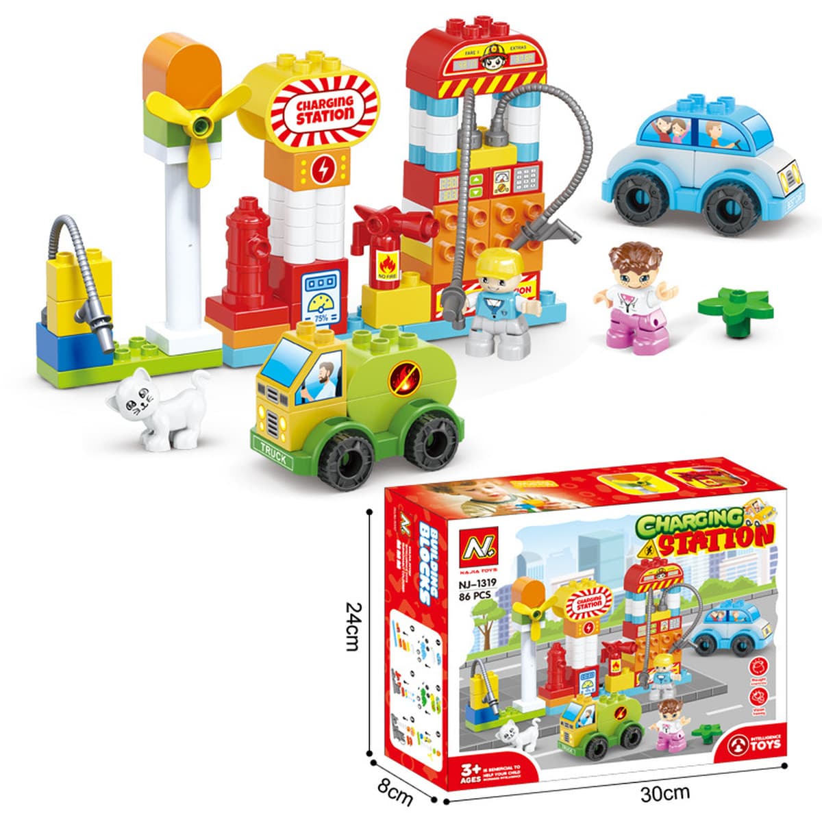 Детские строительные блоки с крупными частицами, совместимые с Lego Baby в сборе, большие От 3 до 6 лет Развивающие Игрушки...