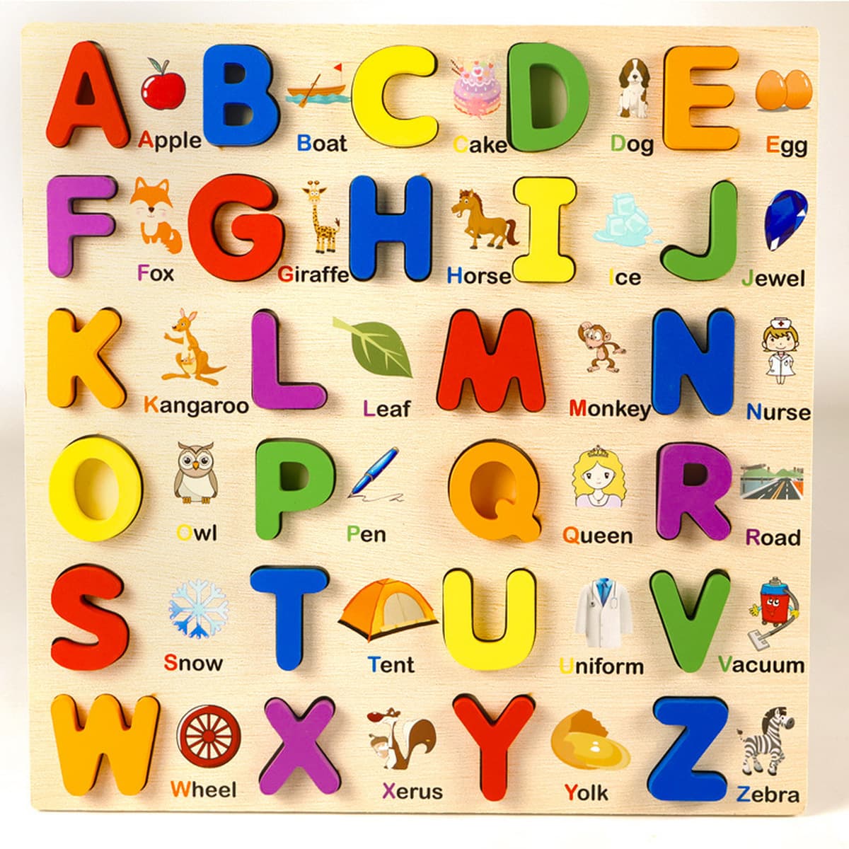 Деревянные развивающие игрушки Монтессори: объемные строительные блоки-алфавит для детей, тренажер для развития когнитивных...