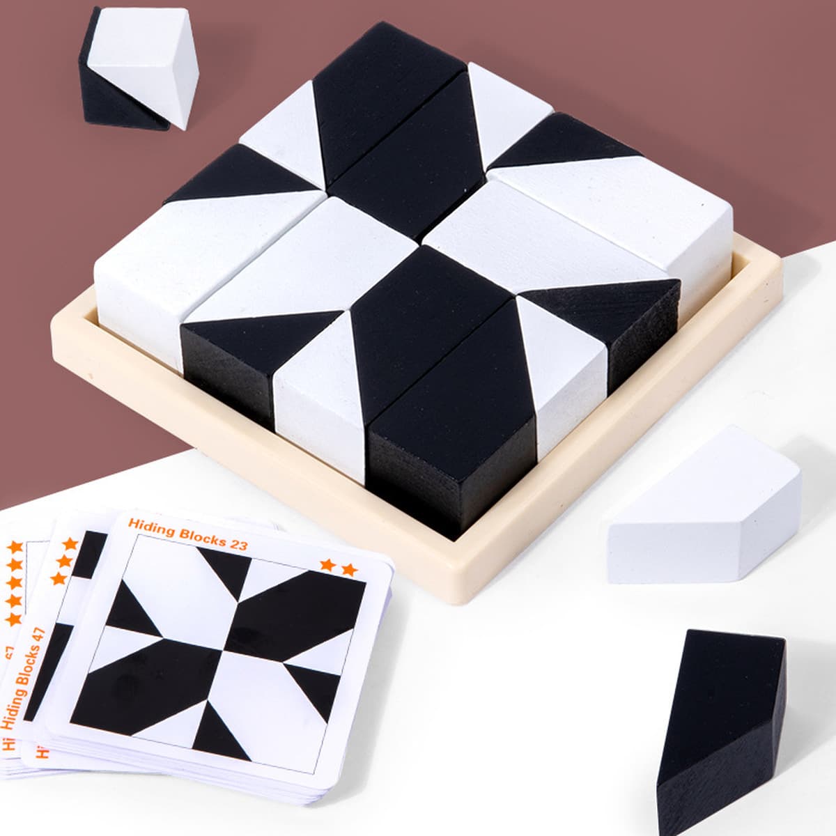 Скрытые строительные блоки, развивающие игрушки-головоломки для развития пространственного мышления и воображения детей,...