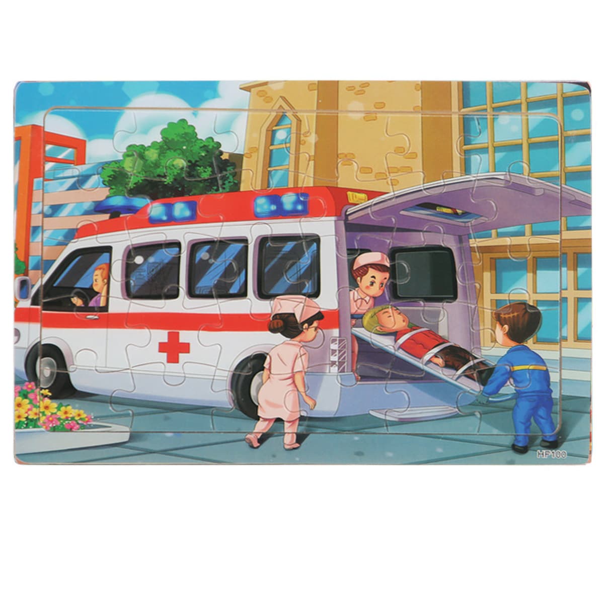 Деревянный пазл из 30 предметов для маленьких детей, мультяшные животные, дорожный самолет, головоломка для раннего...