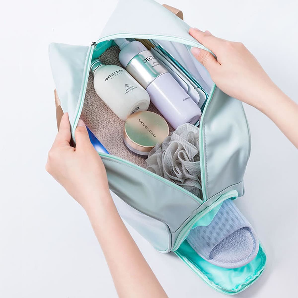 Портативный портативный детский мультфильм сумка для ванны пляжная сумка фитнес-плавание сухое и влажное отделение...