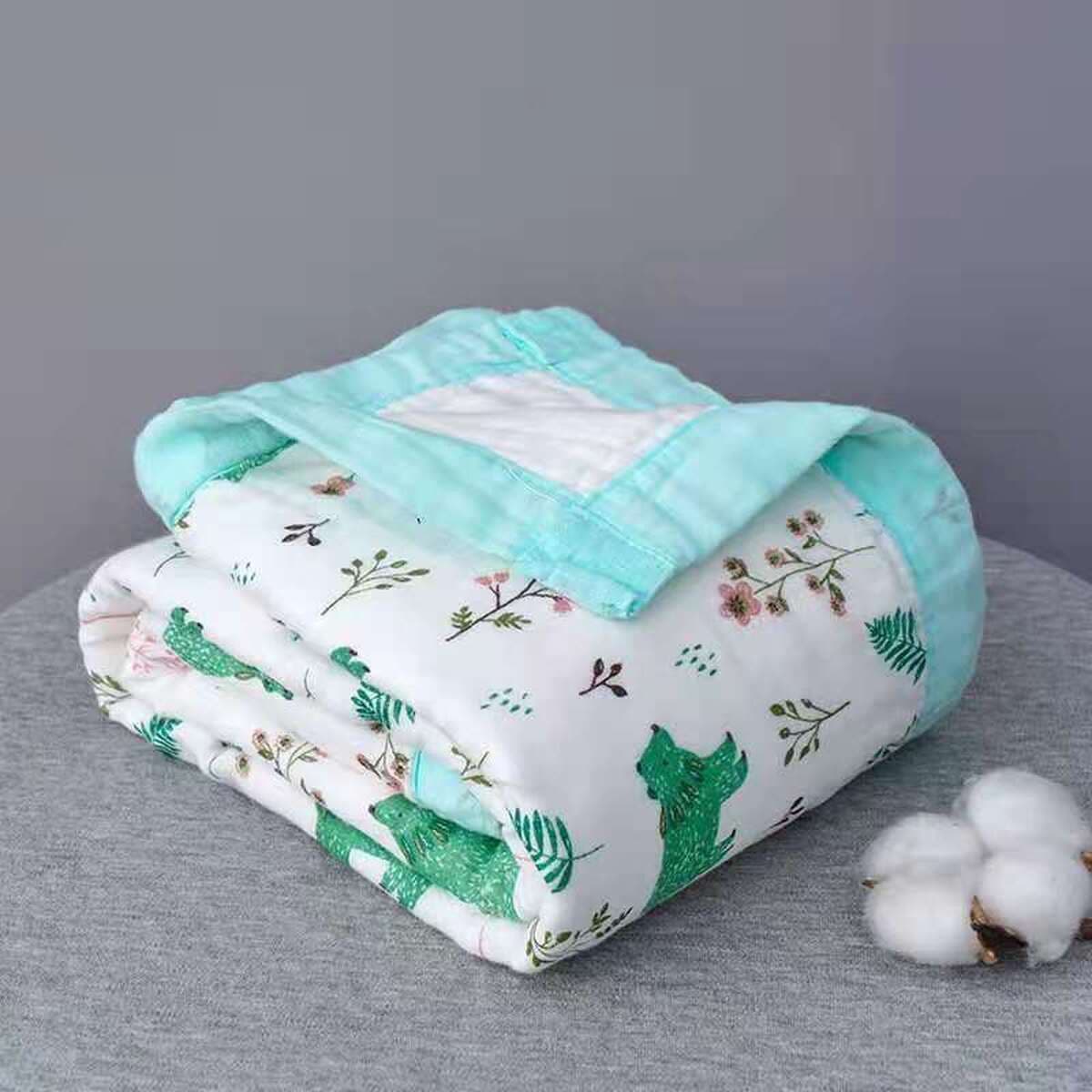 Детское одеяло весна-осень из чистого хлопка высокой плотности, шестислойное Марлевое банное полотенце, утолщенное...