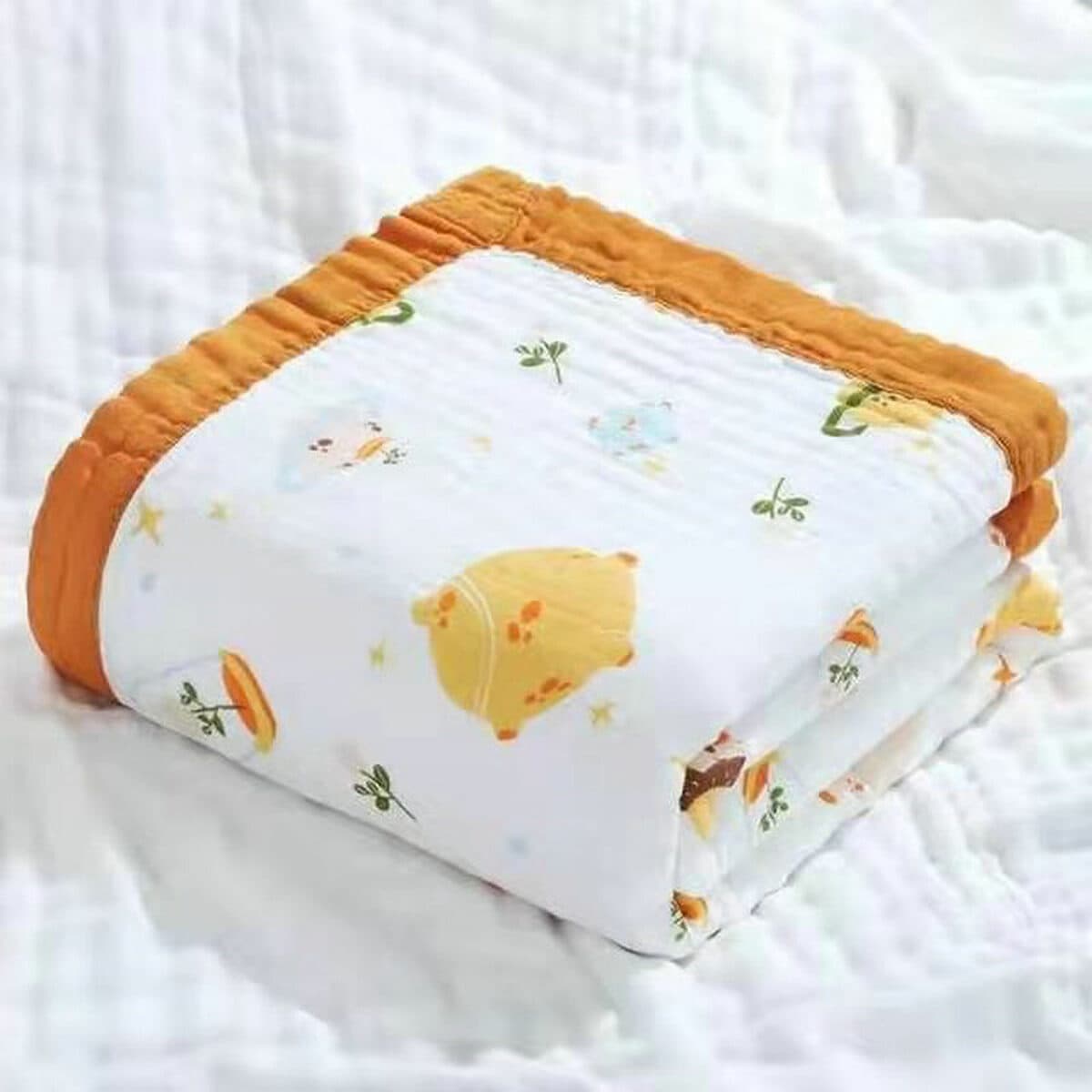 Детское одеяло весна-осень из чистого хлопка высокой плотности, шестислойное Марлевое банное полотенце, утолщенное...