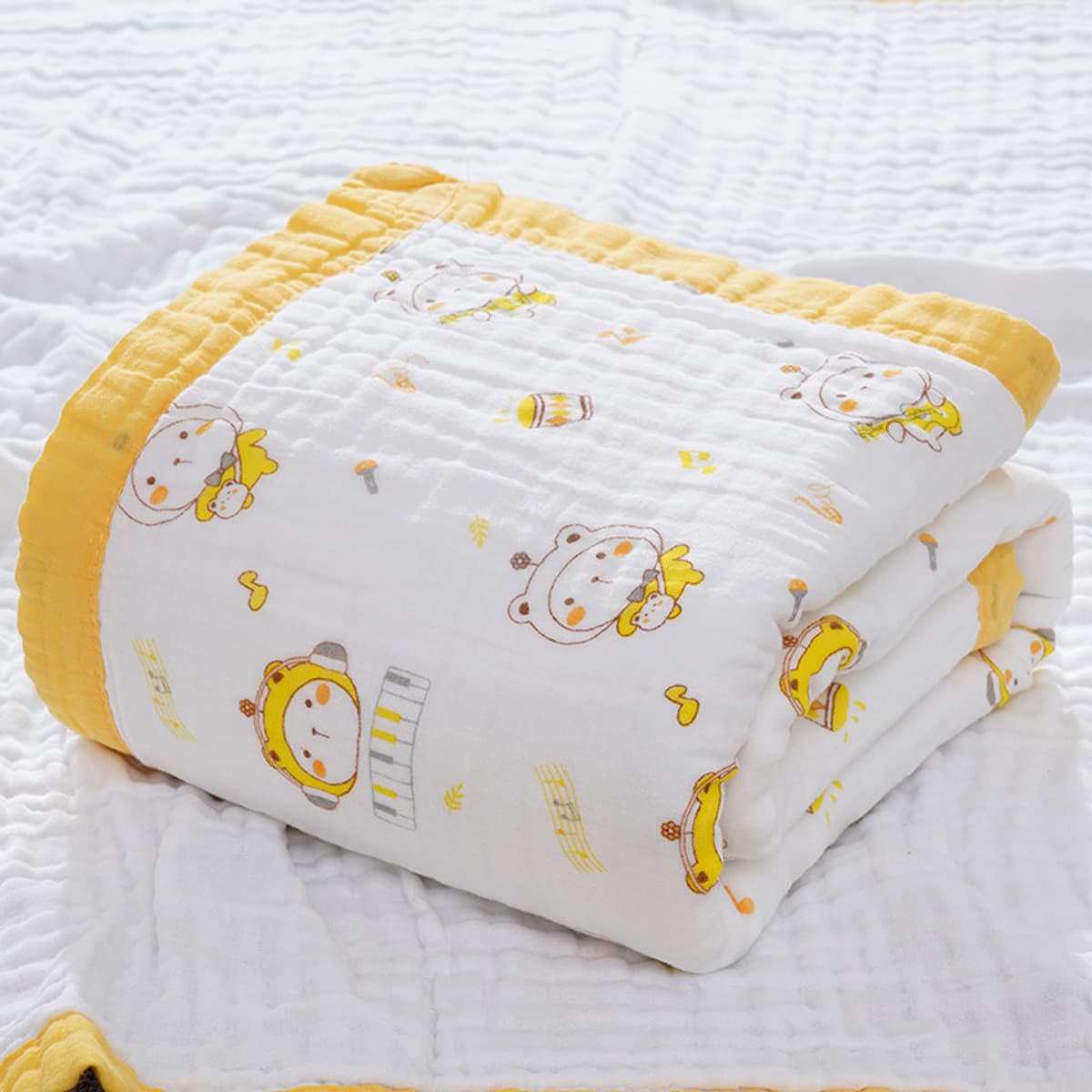 Детское одеяло весна-осень из чистого хлопка высокой плотности, шестислойное Марлевое банное полотенце, утолщенное...