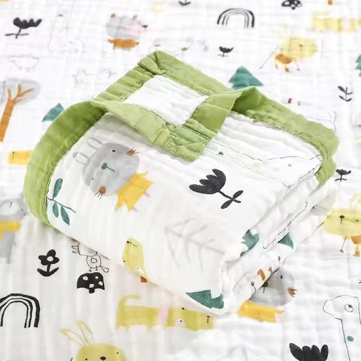 Детское одеяло весна-осень из чистого хлопка высокой плотности, шестислойное Марлевое банное полотенце, утолщенное...