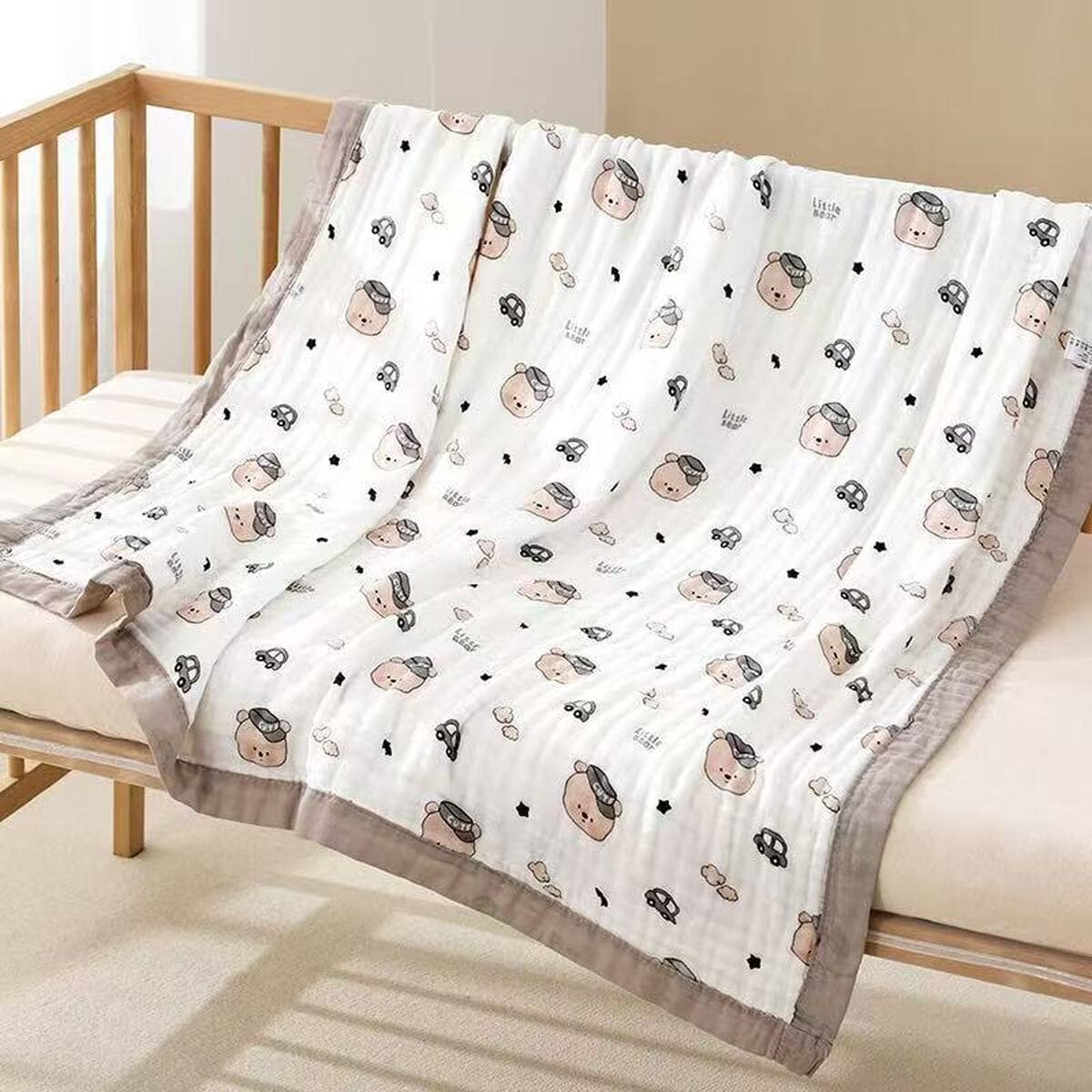 Детское одеяло весна-осень из чистого хлопка высокой плотности, шестислойное Марлевое банное полотенце, утолщенное...