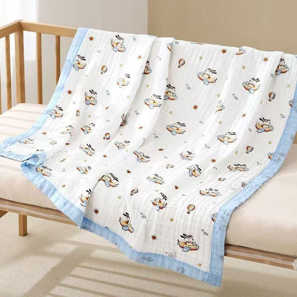 Детское одеяло весна-осень из чистого хлопка высокой плотности, шестислойное Марлевое банное полотенце, утолщенное...