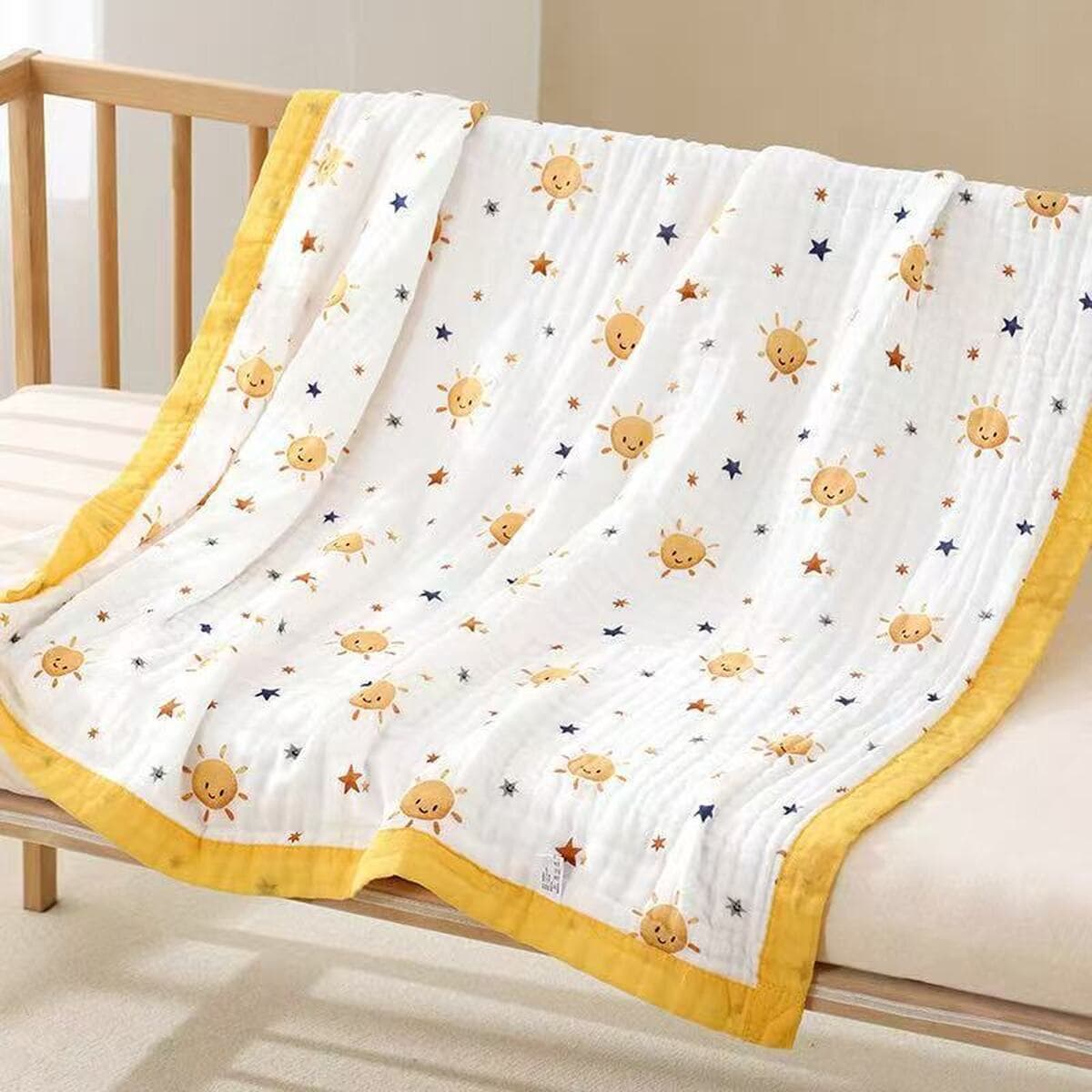 Детское одеяло весна-осень из чистого хлопка высокой плотности, шестислойное Марлевое банное полотенце, утолщенное...