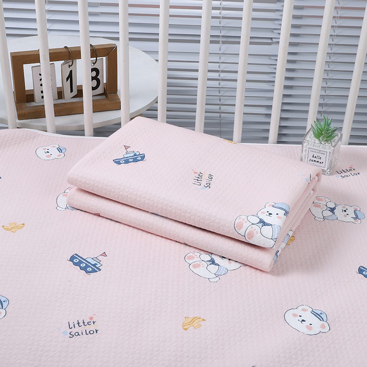 Младенческая хлопчатобумажная подушка для мочи двусторонняя водонепроницаемая и дышащая стирка большой размер младенец...