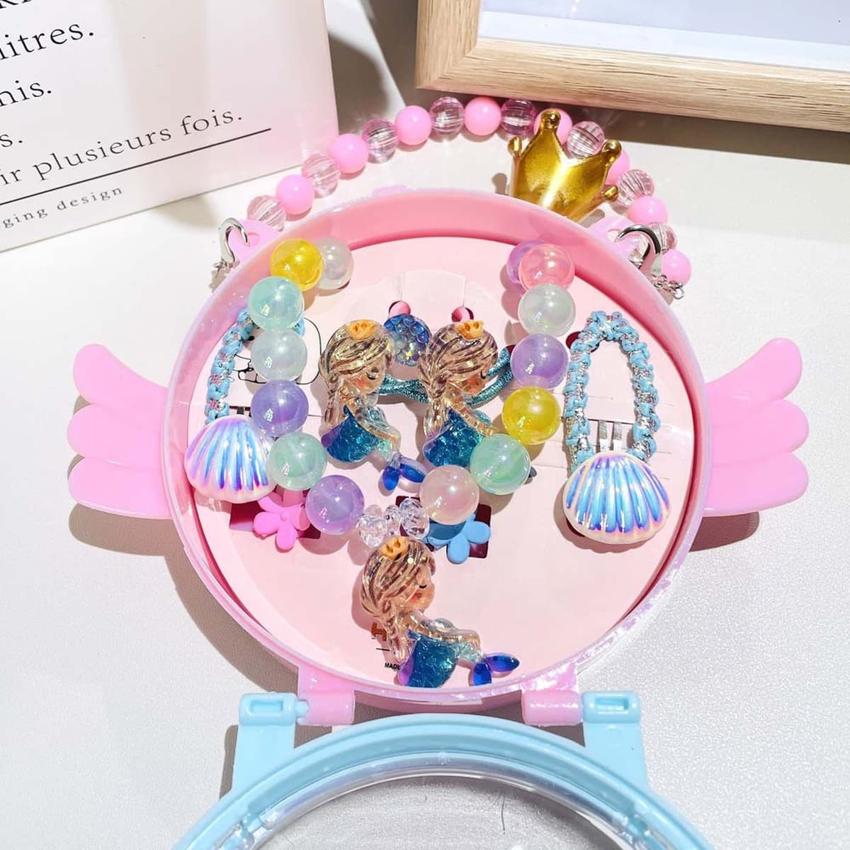 Новое детское мультяшное ожерелье костюм подарок на открытие школы детский сад русалка принцесса девушка аксессуары для...