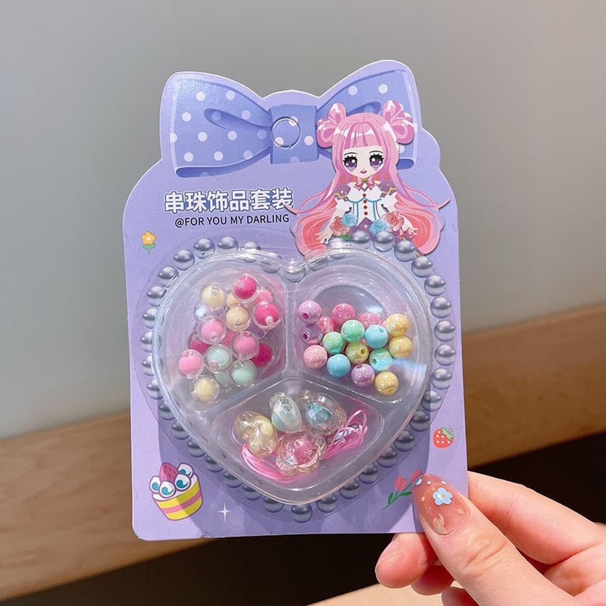 Детское ожерелье ручной работы из бисера своими руками, браслет, материал, посылка, детские развивающие игрушки для девочек,...