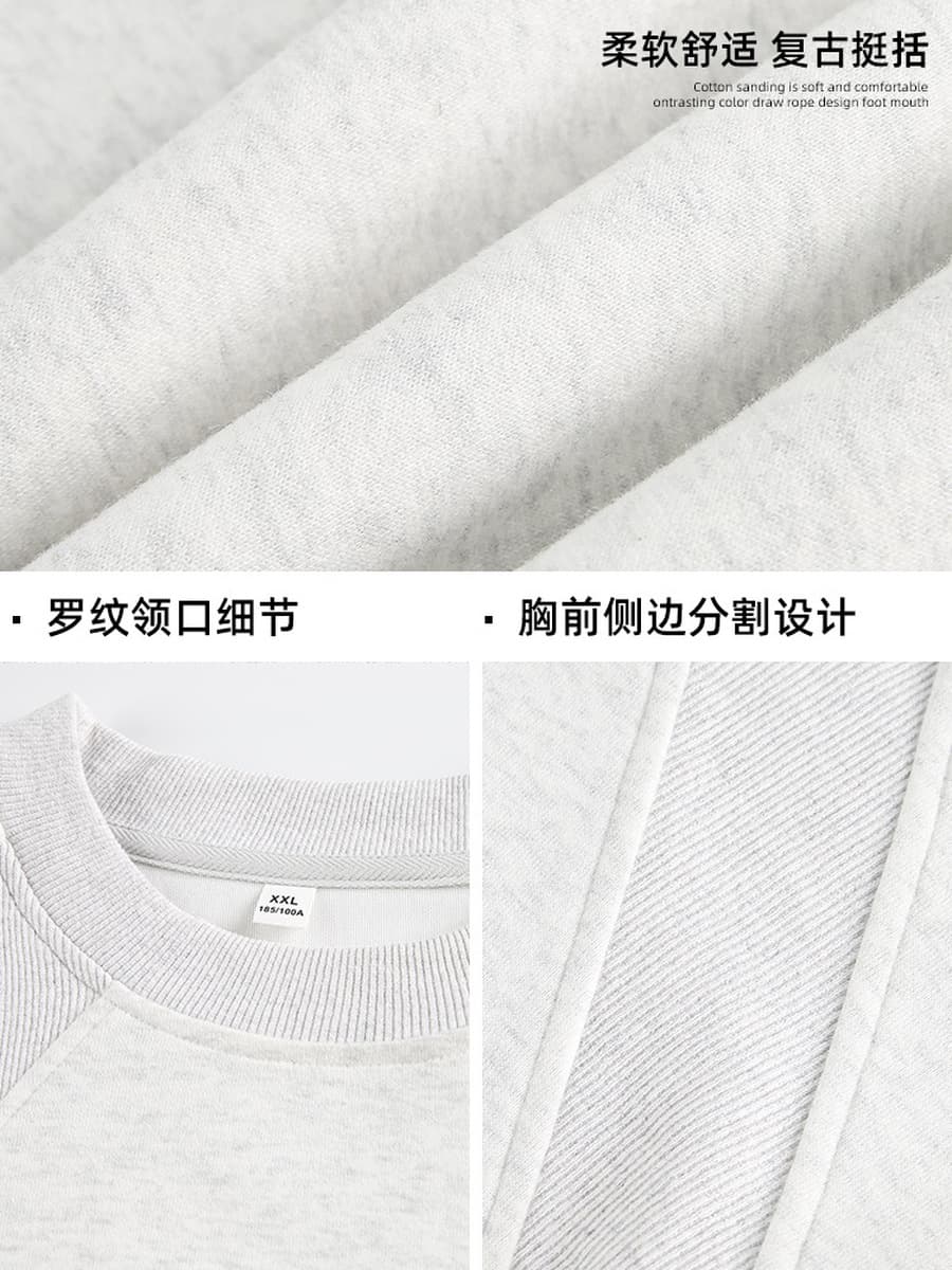 Мужская толстовка с круглым вырезом из космического хлопка, осенняя модная брендовая спортивная пуловер свободного кроя,...