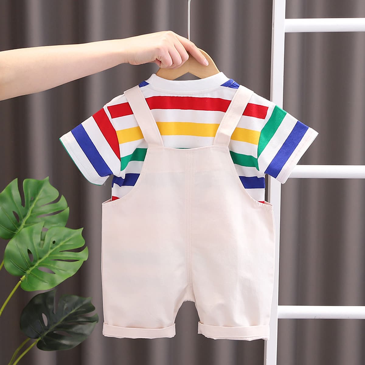 Детская хлопчатобумажная детская одежда корейские шорты для мальчиков Летний мультфильм с короткими рукавами