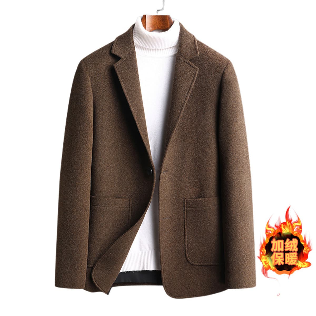 Новая осенне-зимняя модель: мужской шерстяной пиджак, деловой повседневный стиль, элегантный шерстяной костюмный пиджак для...