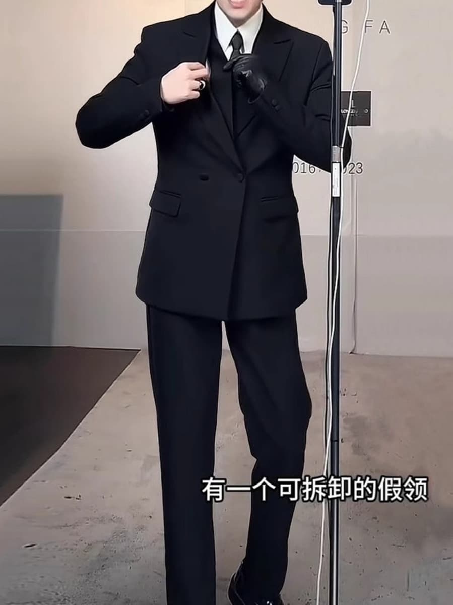 Весенне-осенний минималистичный элитный мужской повседневный легкий роскошный дизайн в корейском стиле, деловой черный...